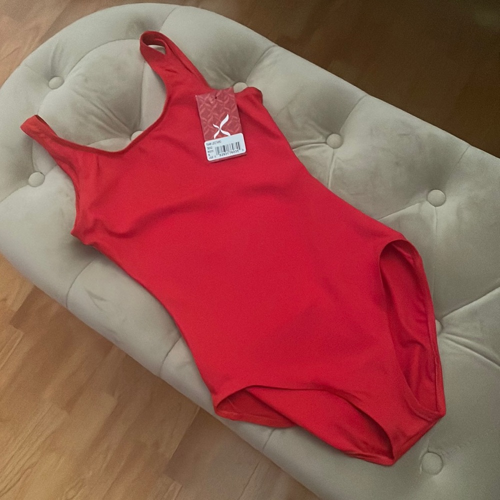 Capezio red tank leotard